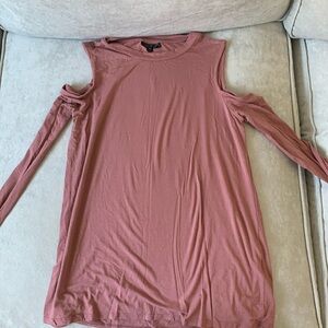 Top shop - pink - cold shoulder long sleeve top - size US 4 UK8